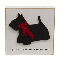 Too Cute for the Naughty List Dog Block - The Fox Decor