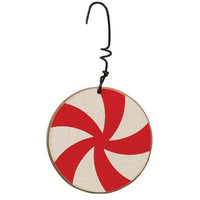 Peppermint Candy Wooden Ornament - The Fox Decor