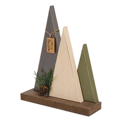 Farmhouse Christmas Tree Trio On Base - The Fox Decor