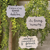 In Loving Memory Ornament 3 Asstd - The Fox Decor