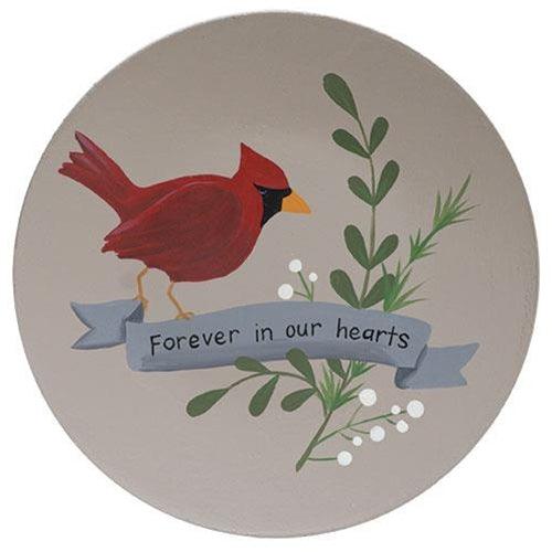 Forever in Our Hearts Cardinal Plate - The Fox Decor