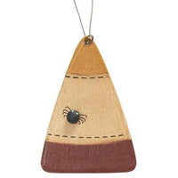 Candy Corn & Jack Primitive Wood Ornament 4 Asstd - The Fox Decor