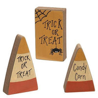 3 Set Trick or Treat Candy Corn Blocks - The Fox Decor