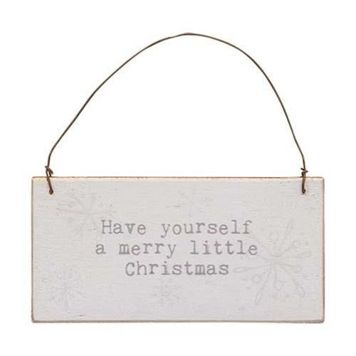 Merry Christmas Words Mini Snowflake Sign Ornament 3 Asstd - The Fox Decor