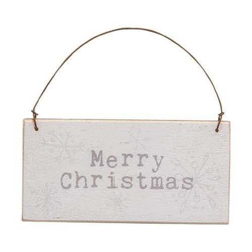 Merry Christmas Words Mini Snowflake Sign Ornament 3 Asstd - The Fox Decor