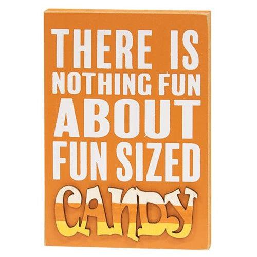 Fun Sized Candy Block Sign - The Fox Decor
