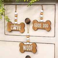 Good Dog Beaded Bone Ornament 3 Asstd - The Fox Decor