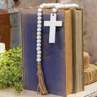 White Cross Bead Garland - The Fox Decor