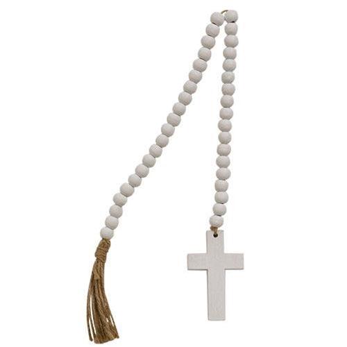 White Cross Bead Garland - The Fox Decor