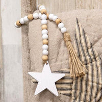 White Star Bead Garland - The Fox Decor