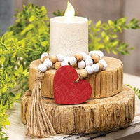 Red Heart Bead Garland - The Fox Decor