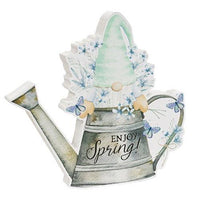 Enjoy Spring Gnome in Watering Can Chunky Sitter - The Fox Decor