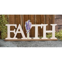 Faith & Lavender Wooden Cutout Sitter - The Fox Decor