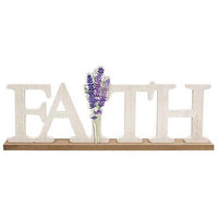 Faith & Lavender Wooden Cutout Sitter - The Fox Decor