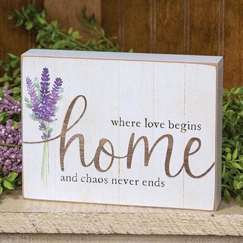 Where Love Begins Box Sign - The Fox Decor