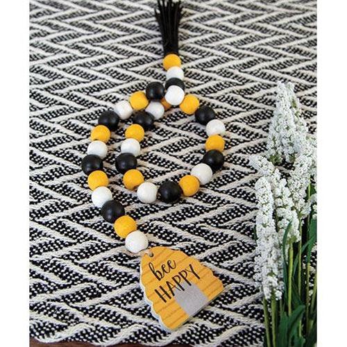 Bee Happy Beehive Bead Garland - The Fox Decor