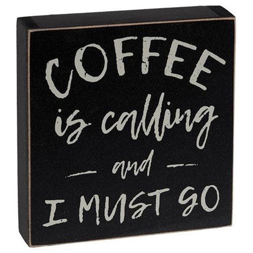 Coffee Is Calling Box Sign - The Fox Decor