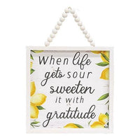 When Life Gets Sour Beaded Framed Sign - The Fox Decor