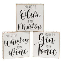 Olive to My Martini Polka Dot Square Block 3 Asstd - The Fox Decor