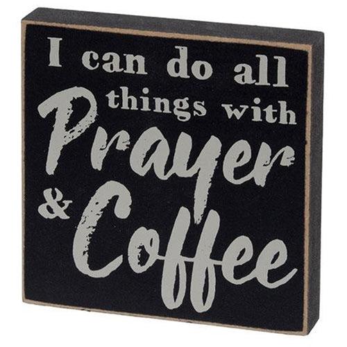 Coffee & Prayer Square Block 2 Asstd - The Fox Decor