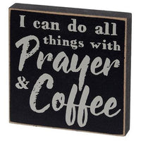 Coffee & Prayer Square Block 2 Asstd - The Fox Decor