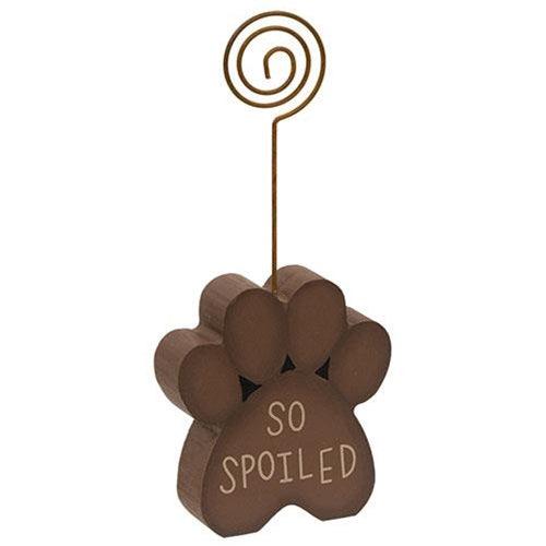 So Spoiled Wooden Paw Photo Holder - The Fox Decor