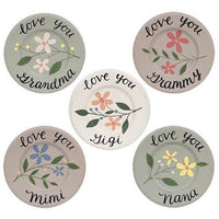 Grandma Love Mini Floral Plate 5 Asstd - The Fox Decor