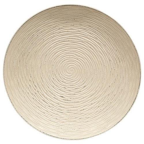 Antiqued White Carved Wood Plate - The Fox Decor