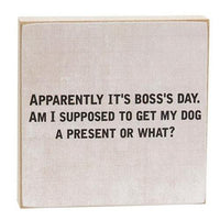 It's Bosses Day Square Block 2 Asstd - The Fox Decor