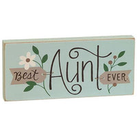 Best Lady Ever Floral Block 4 Asstd - The Fox Decor
