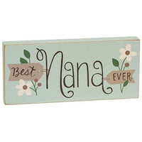 Best Lady Ever Floral Block 4 Asstd - The Fox Decor