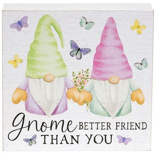 Gnome Better Friend Than You Box Sign - The Fox Decor