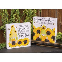 Gnome Place Like the Garden Box Sign 2 Asstd - The Fox Decor