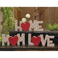 3 Set Floral Mom Love Home Words w Mini Vase - The Fox Decor