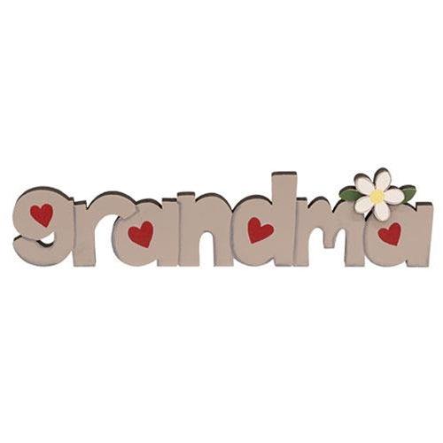Grandma Wooden Word Cutout Sitter - The Fox Decor