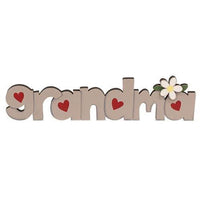 Grandma Wooden Word Cutout Sitter - The Fox Decor