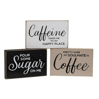 Coffee Is My Soulmate Block 3 Asstd - The Fox Decor