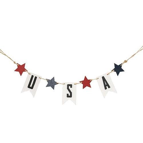 USA Tag & Stars Garland - The Fox Decor