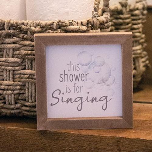 This Shower Is For Singing Framed Sign - The Fox Decor
