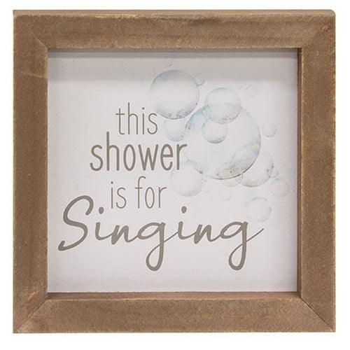 This Shower Is For Singing Framed Sign - The Fox Decor