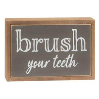 Farmhouse Colors Bathroom Sayings Box Sign 3 Asstd - The Fox Decor