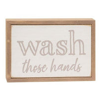 Farmhouse Colors Bathroom Sayings Box Sign 3 Asstd - The Fox Decor