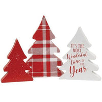 3 Set Most Wonderful Time Christmas Tree Sitters - The Fox Decor