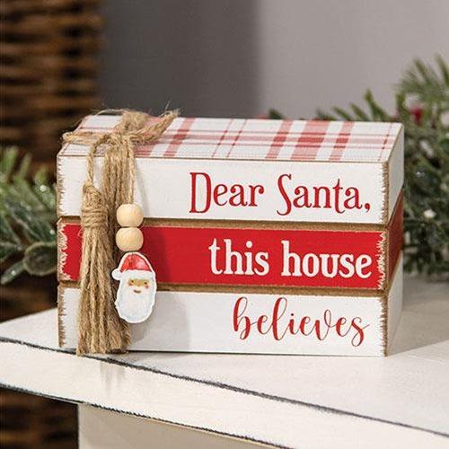 This House Believes Mini Wooden Book Stack - The Fox Decor