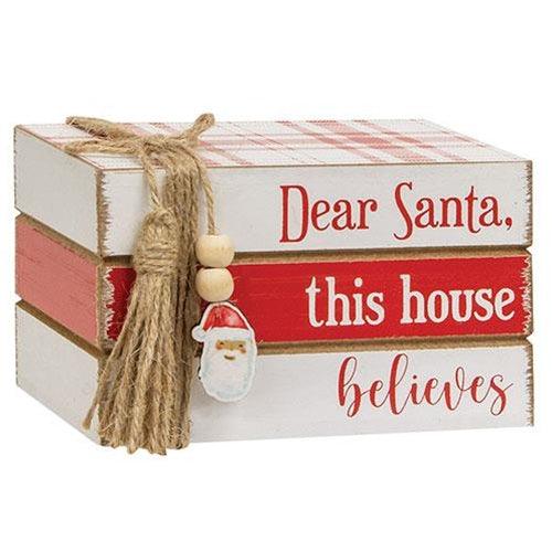 This House Believes Mini Wooden Book Stack - The Fox Decor