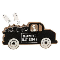 Haunted Hay Rides Wooden Chunky Truck Sitter - The Fox Decor