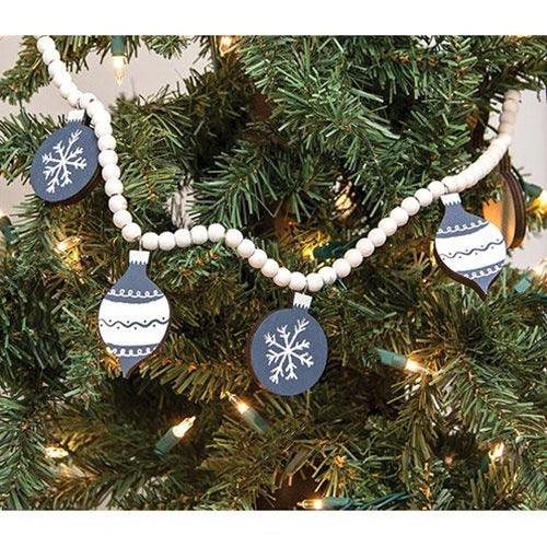 Snowflake Ornament Beaded Garland - The Fox Decor