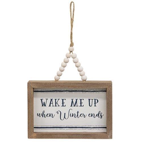 Tis the Season Frame w Beaded Hanger 3 Asstd - The Fox Decor