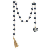 Snowflake Charm Beaded Garland - The Fox Decor