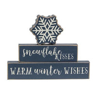 3 Set Snowflake Kisses Stacking Blocks - The Fox Decor